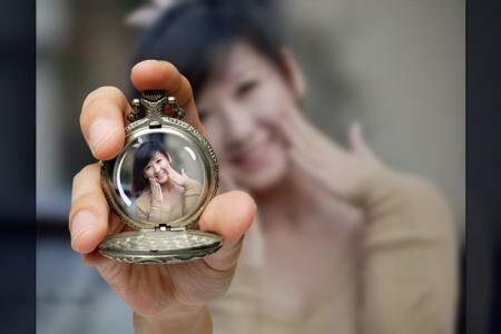 Ghép ảnh vào đồng hồ quả quýt