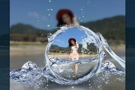 Ghép ảnh vào quả cầu nước