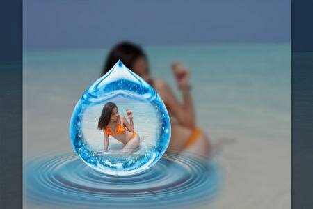 Ghép ảnh vào giọt nước đẹp