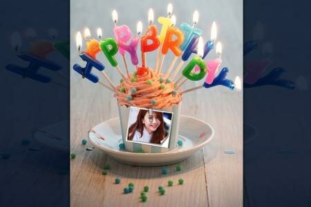 Ghép ảnh bánh sinh nhật