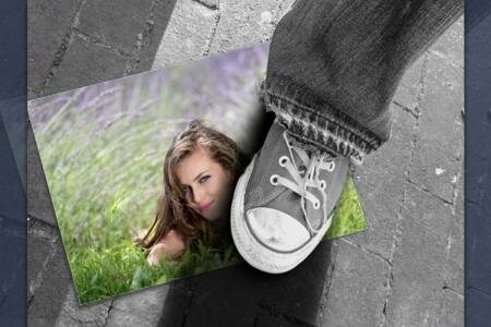 Khung bàn chân dẫm ảnh