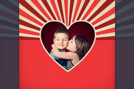 Khung ảnh trái tim dễ thương 2