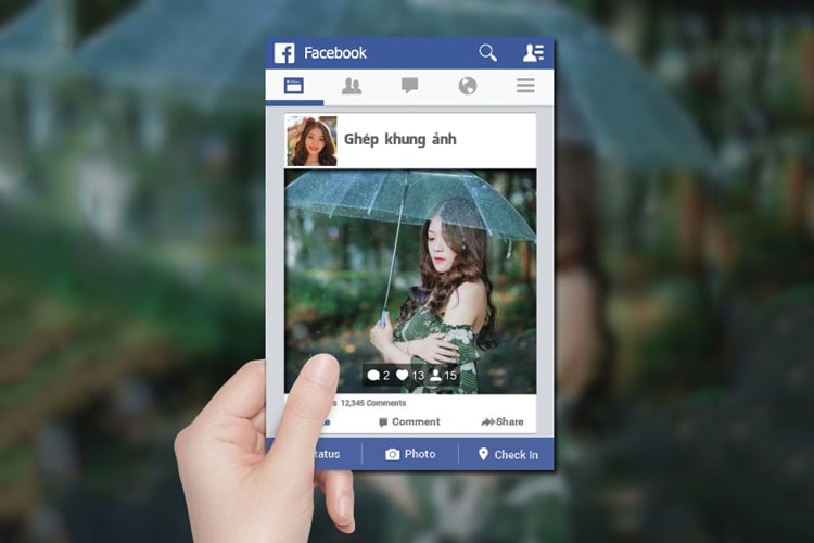 Ghép khung ảnh facebook